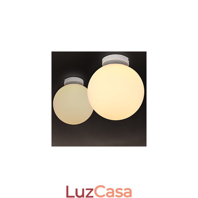 Luz de cúpula de vidro de bola branca contraída e contemporânea