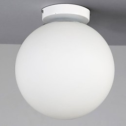 Luz de cúpula de vidro de bola branca contraída e contemporânea