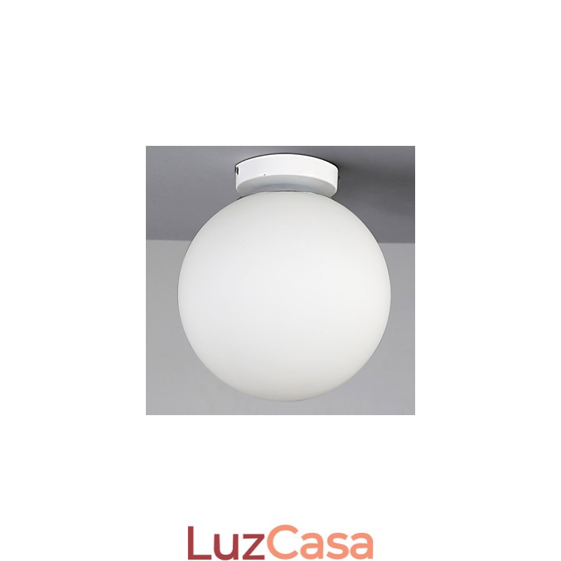 Luz de cúpula de vidro de bola branca contraída e contemporânea