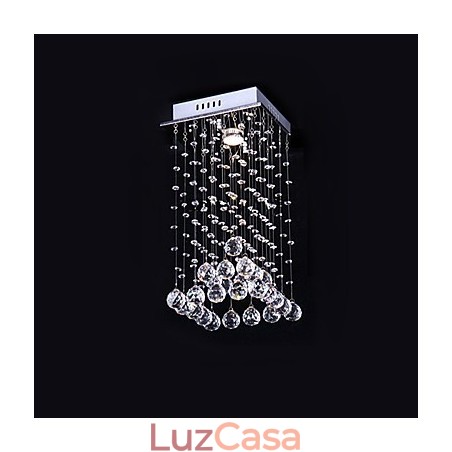 Lustre de cristal moderno contemporâneo galvanizado de metal com montagem embutida Lustre de cristal moderno contemporâneo galvanizado de metal com montagem embutida