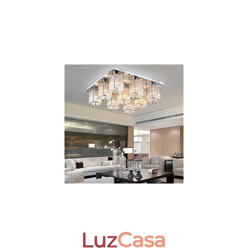 Moderno Contemporâneo Cristal Cromado Metal Montagem Embutida