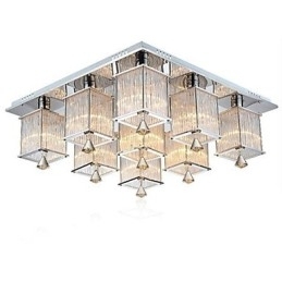 Moderno Contemporâneo Cristal Cromado Metal Montagem Embutida