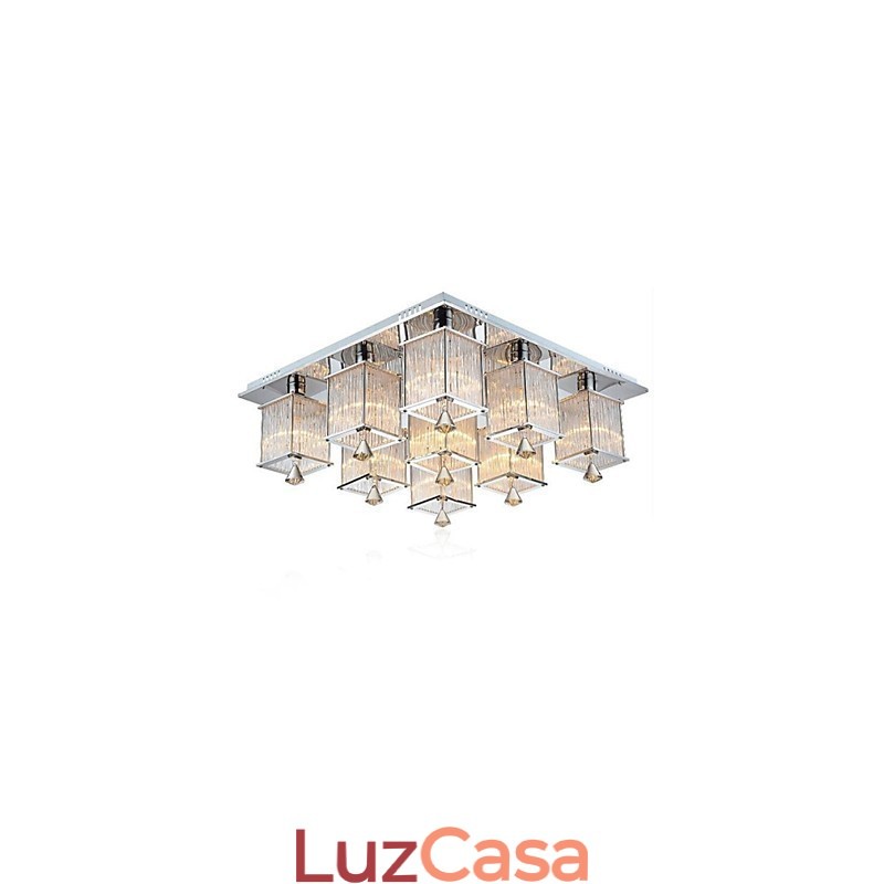Moderno Contemporâneo Cristal Cromado Metal Montagem Embutida