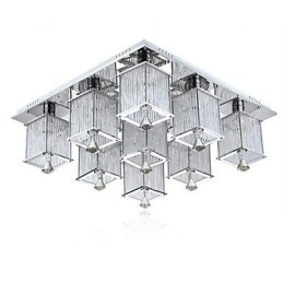 Moderno Contemporâneo Cristal Cromado Metal Montagem Embutida