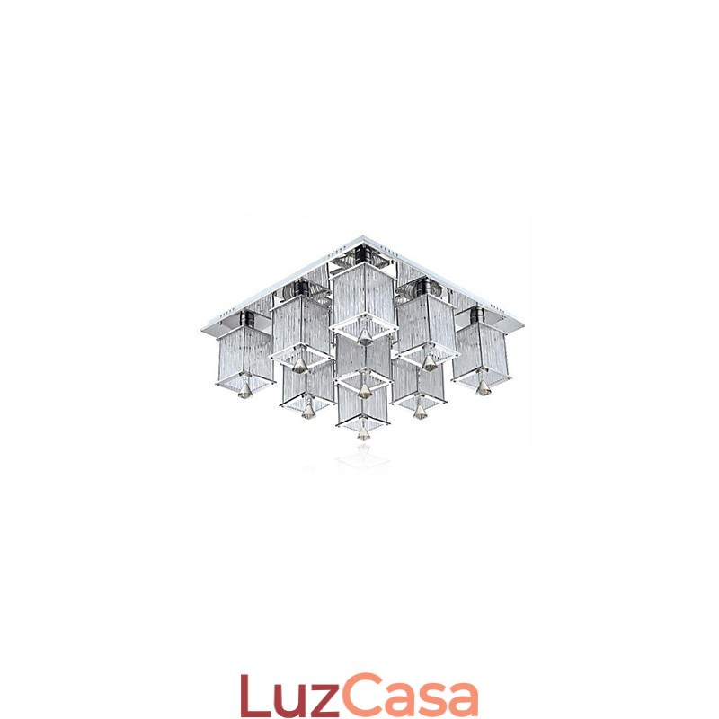Moderno Contemporâneo Cristal Cromado Metal Montagem Embutida