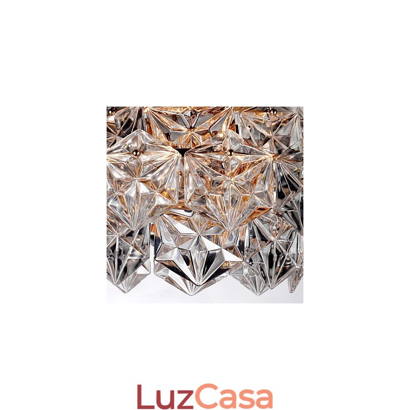 Lustre de cristal moderno contemporâneo Outros Lustre de cristal Luz pendente Montagem embutida