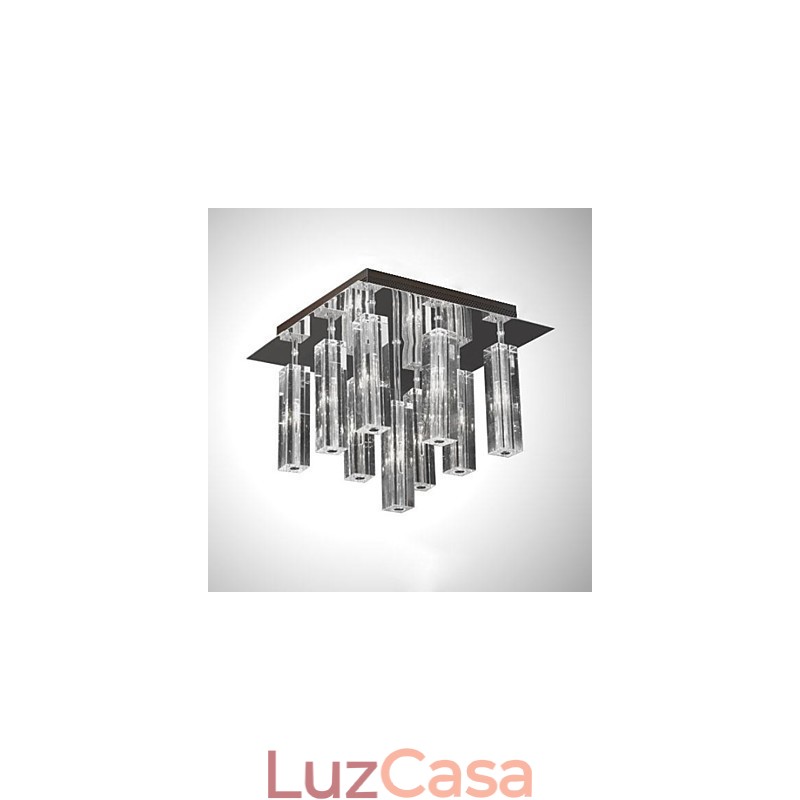 Moderno Contemporâneo Cristal Cromado Metal Montagem Embutida