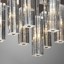 Moderno Contemporâneo Cristal Cromado Metal Montagem Embutida