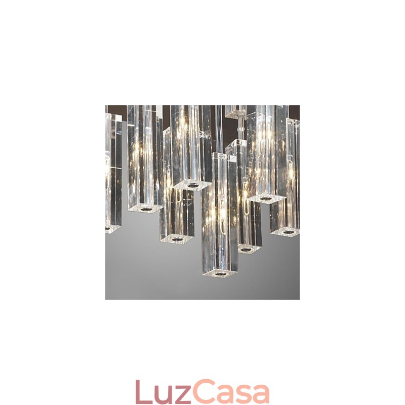 Moderno Contemporâneo Cristal Cromado Metal Montagem Embutida