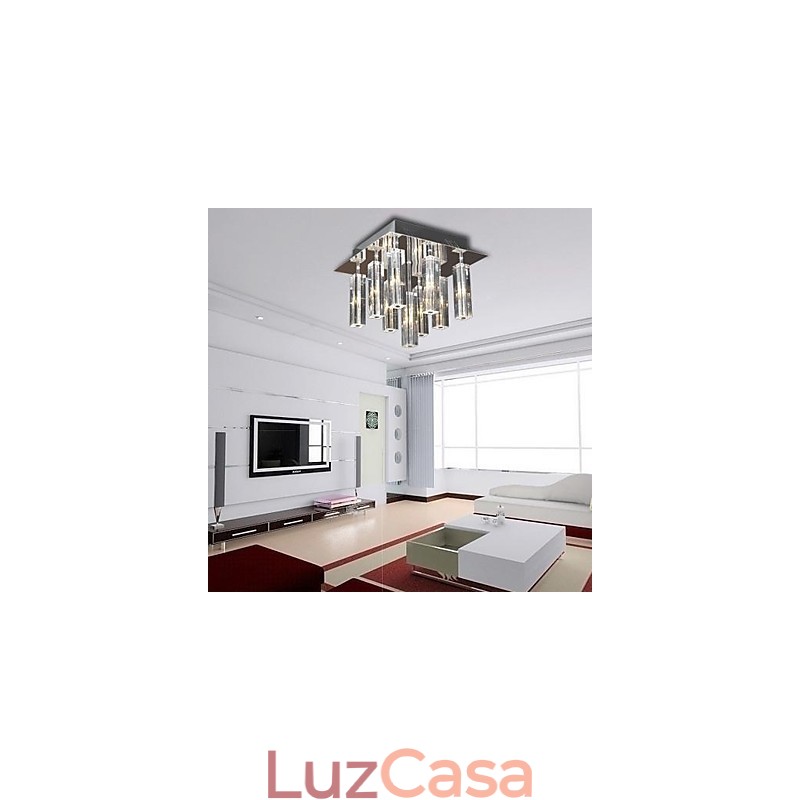 Moderno Contemporâneo Cristal Cromado Metal Montagem Embutida