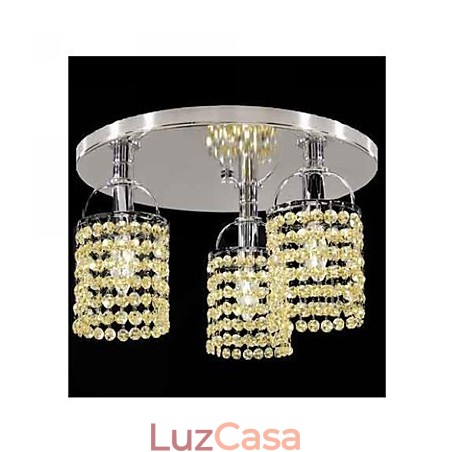 Lustre de cristal moderno contemporâneo galvanizado de metal com montagem embutida Lustre de cristal moderno contemporâneo galvanizado de metal com montagem embutida