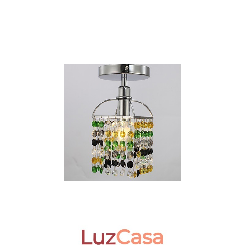 Moderno Contemporâneo Cristal Metal Galvanizado Montagem Embutida