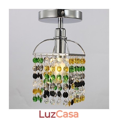 Moderno Contemporâneo Cristal Metal Galvanizado Montagem Embutida Moderno Contemporâneo Cristal Metal Galvanizado Montagem Embutida