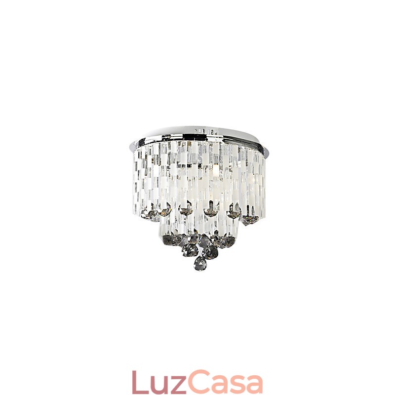 Cristal Semi Flush Mount com 8 luzes