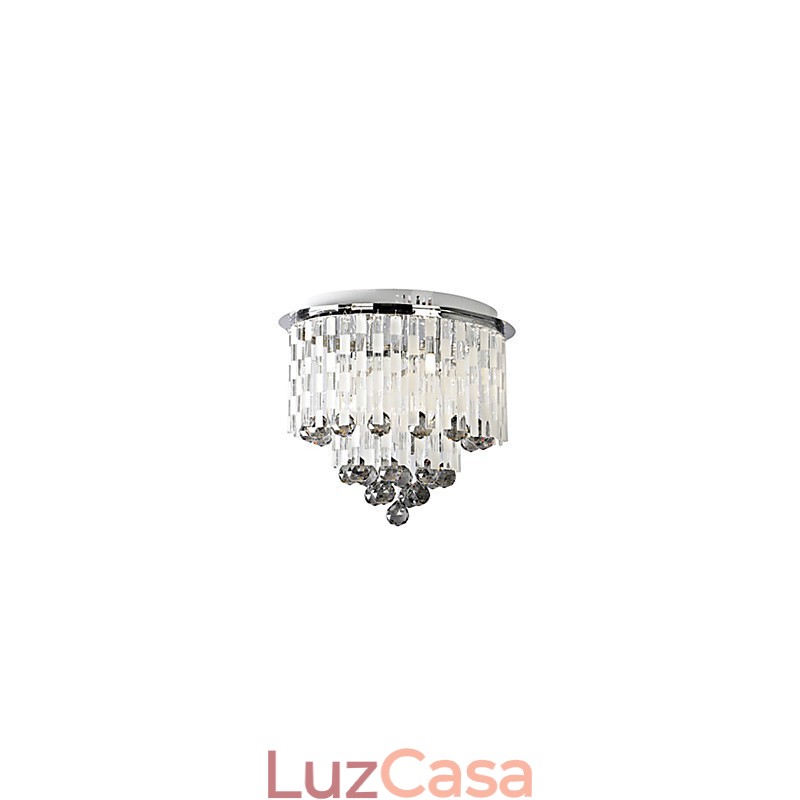 Cristal Semi Flush Mount com 8 luzes