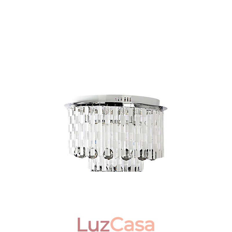 Cristal Semi Flush Mount com 8 luzes