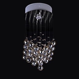 1 Lustre de Cristal K9 com Luz Clara