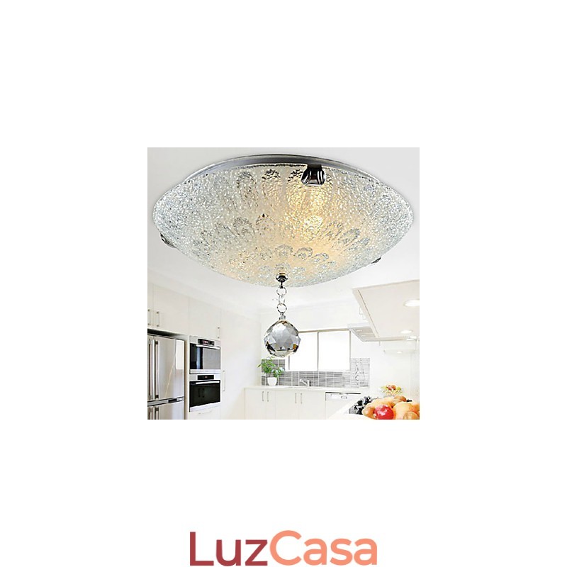 Moderno Contemporâneo Cristal Níquel Montagem Embutida