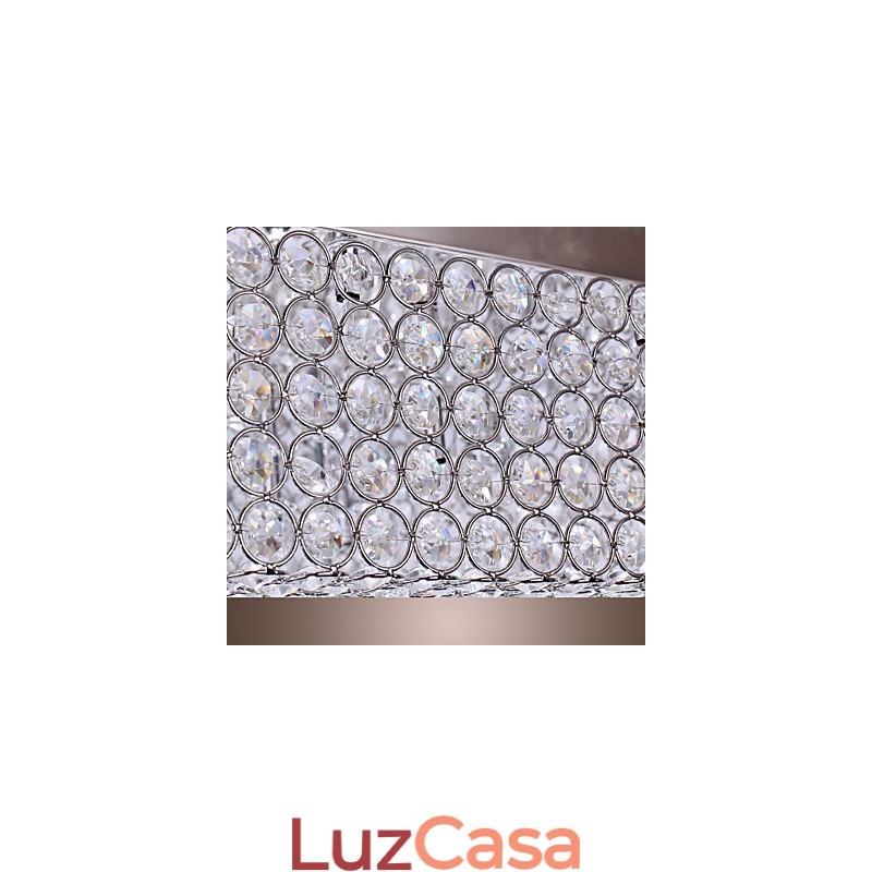 Luminária de teto com contas de cristal e 45 cores