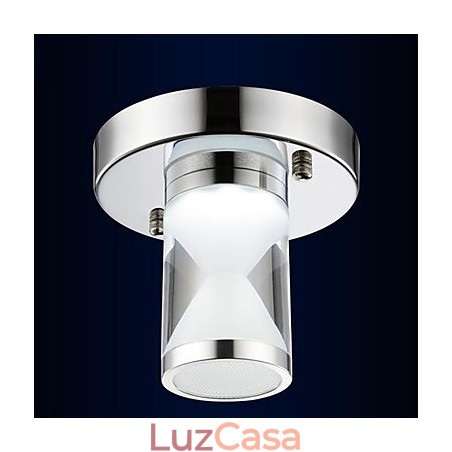 Luminária de embutir em metal cromado contemporânea moderna