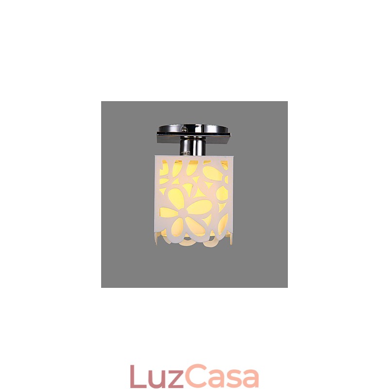 Luminária embutida galvanizada estilo rústico mini lodge