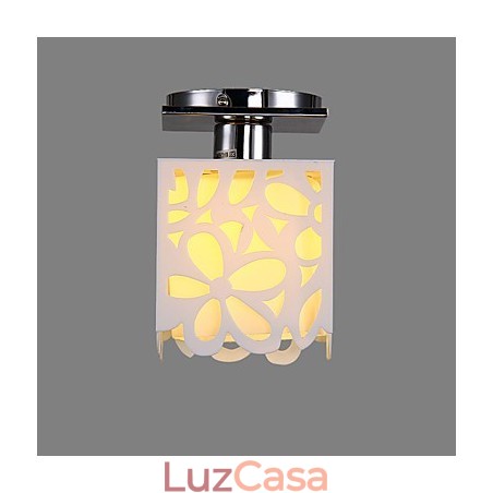 Luminária embutida galvanizada estilo rústico mini lodge