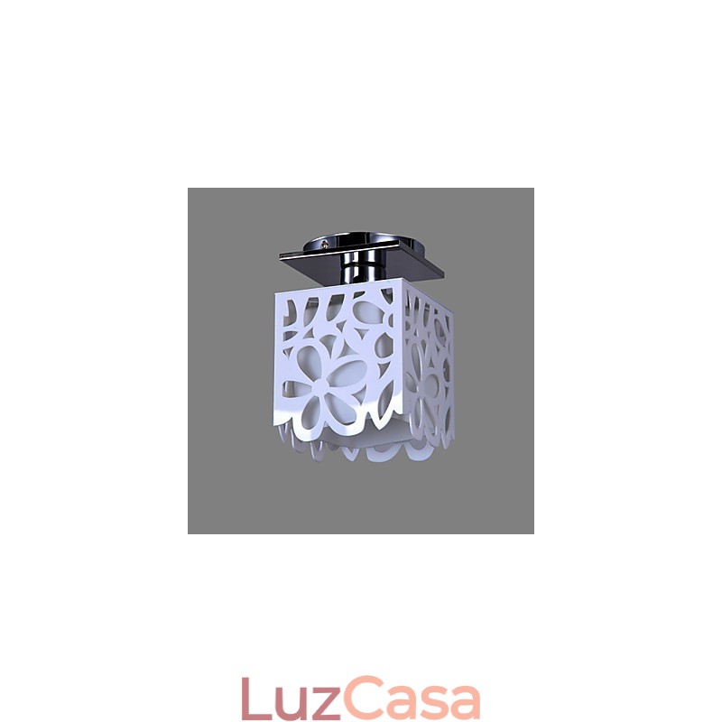 Luminária embutida galvanizada estilo rústico mini lodge