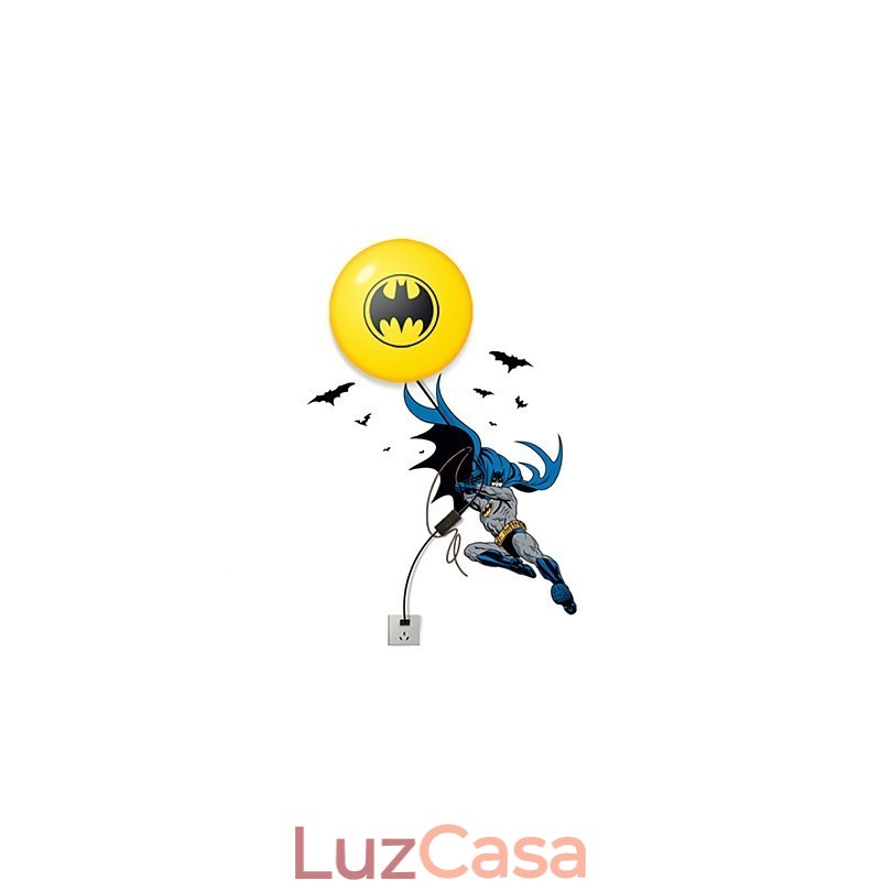 Moda criativa Batman papel de parede faça você mesmo bastão de parede pequena lâmpada noturna luzes de parede