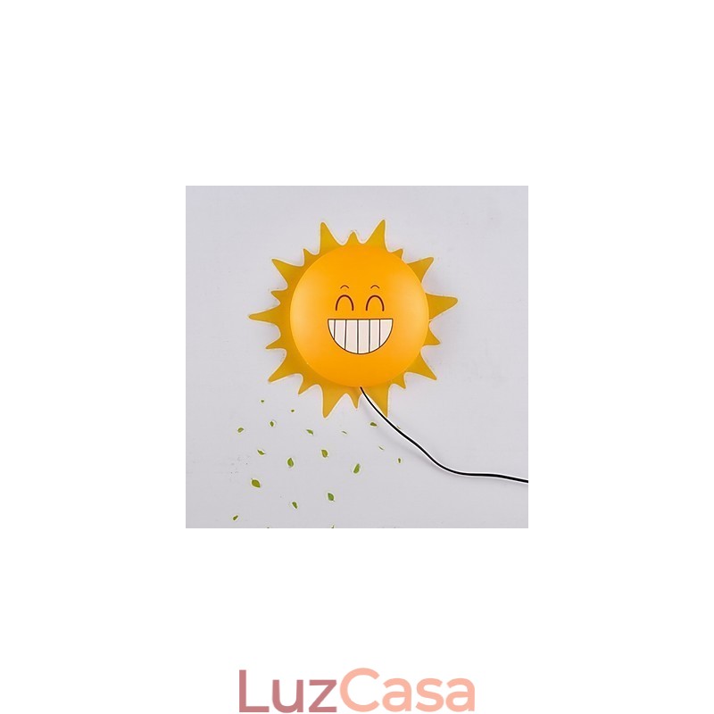 Papel de parede Lâmpadas de parede Flor Rosto DIY Diversão Atmosfera Luz noturna Crianças Lâmpada de cabeceira Decoração Sol