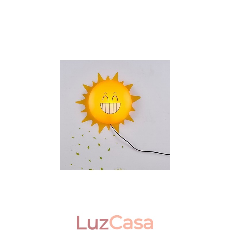 Papel de parede Lâmpadas de parede Flor Rosto DIY Diversão Atmosfera Luz noturna Crianças Lâmpada de cabeceira Decoração Sol
