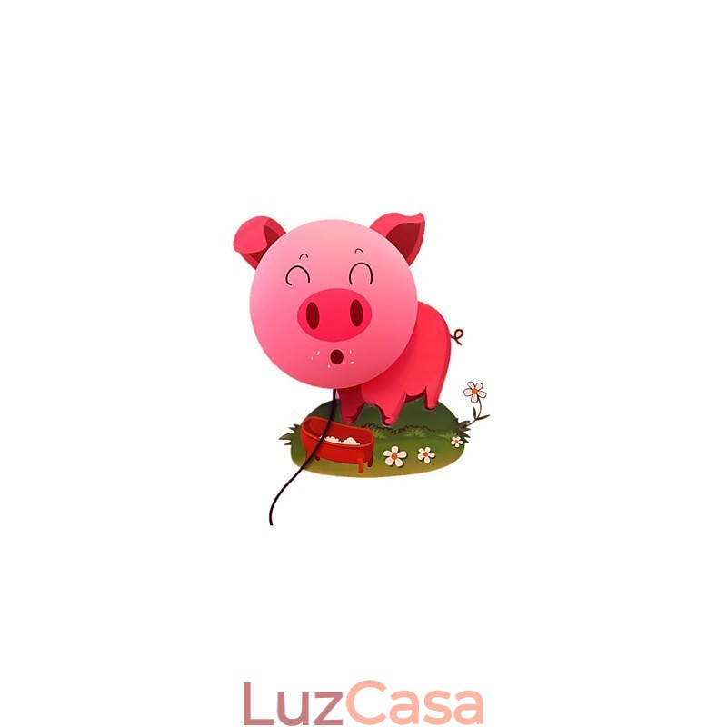 Papel de parede Lâmpadas de parede Flor Rosto DIY Atmosfera divertida Luz noturna Crianças Lâmpada de cabeceira Decoração Porco rosa