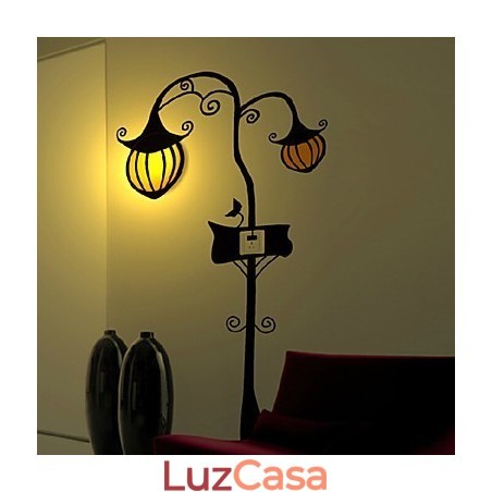 Luminária de parede de plástico resistente a altas temperaturas de abóbora e papel de parede 3D criativo Luminária de parede de plástico resistente a altas temperaturas de abóbora e papel de parede 3D criativo