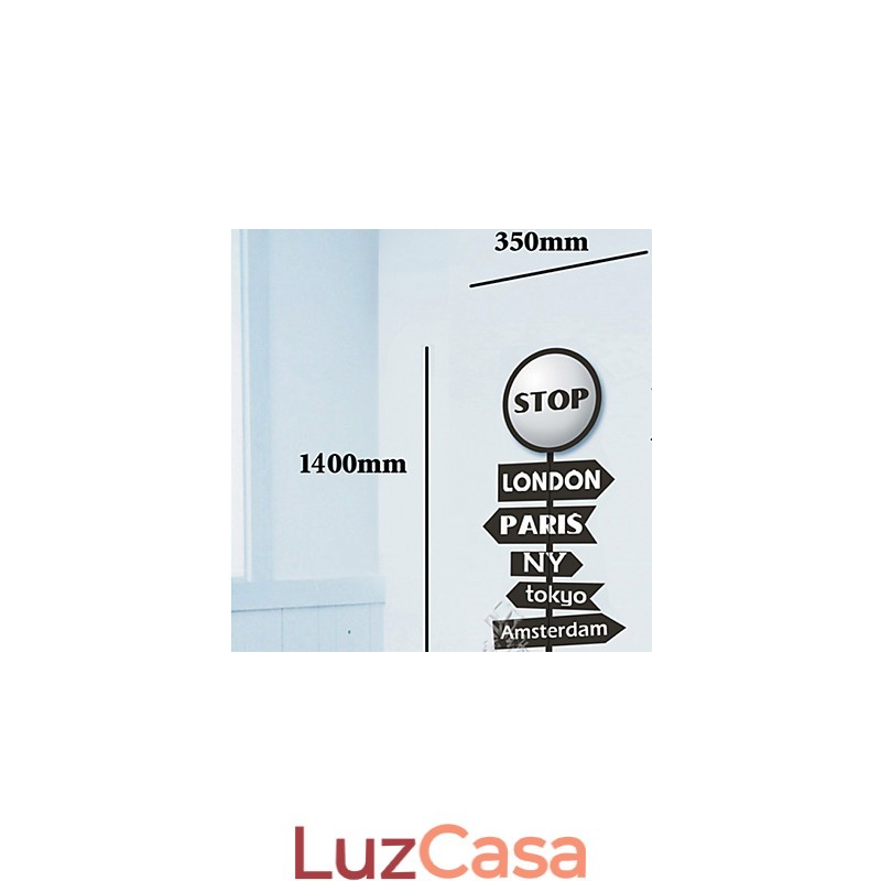Pare a letra de plástico resistente a altas temperaturas e luz de parede criativa 3D papel de parede lâmpada de parede