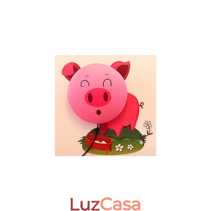 Porco Plástico Resistente a Altas Temperaturas Luz E 10 C Pode Remover Papel de Parede Criativo 3D Luminária de Parede