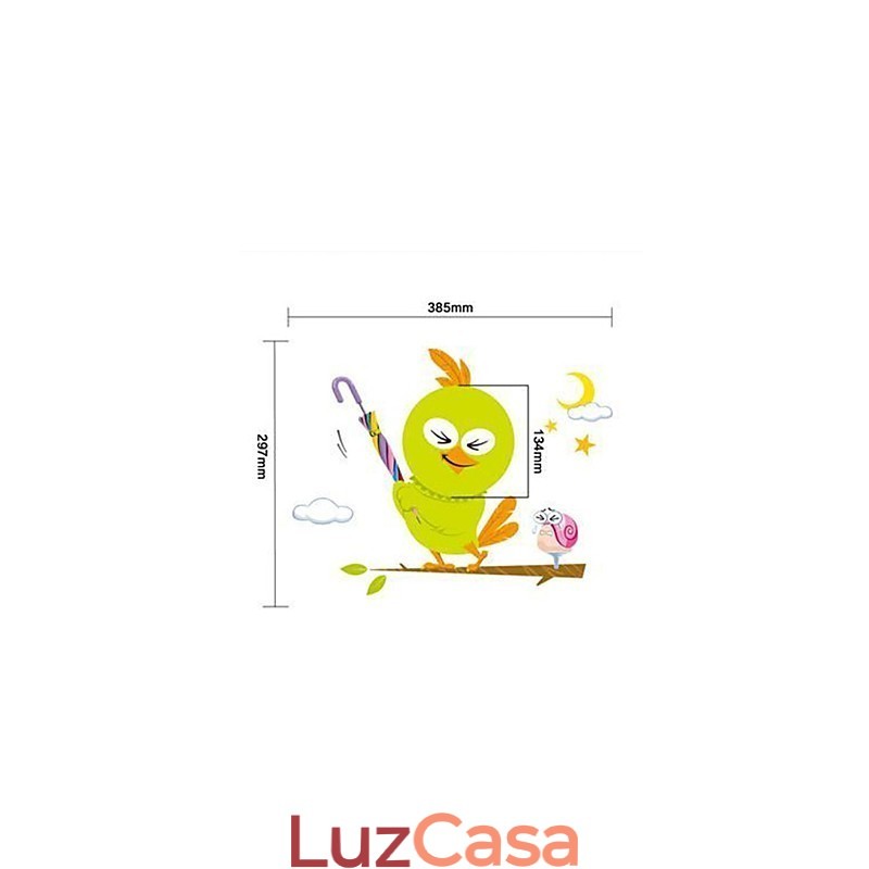 Luminária de parede de pássaros operada por luz Lâmpada contemporânea criativa 3 D Papel de parede Luminária de parede Luz