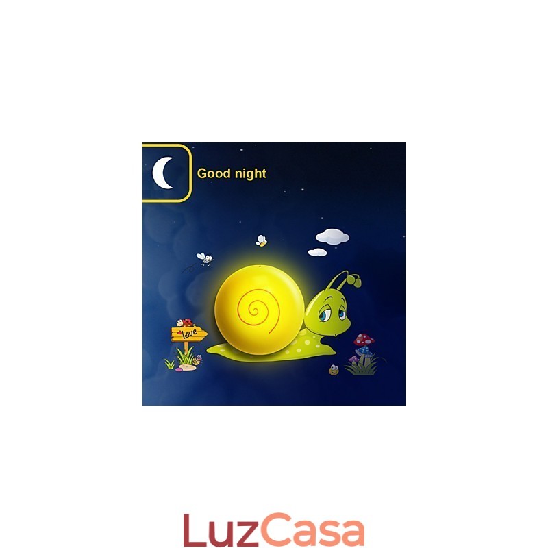 Caracol Plástico Resistente a Altas Temperaturas Luz e 10 C Pode Remover Papel de Parede Criativo 3D Luminária de Parede