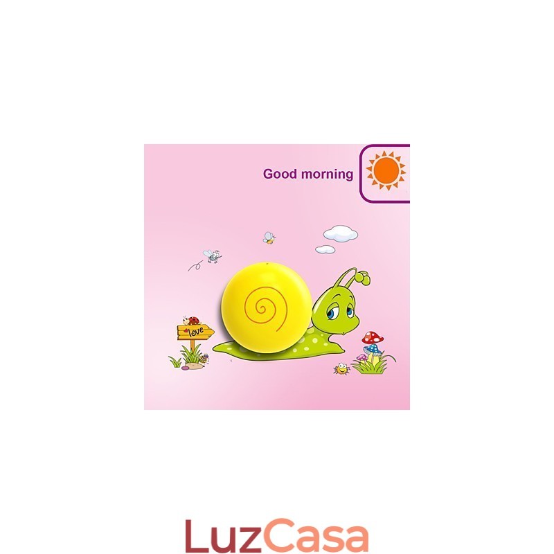Caracol Plástico Resistente a Altas Temperaturas Luz e 10 C Pode Remover Papel de Parede Criativo 3D Luminária de Parede