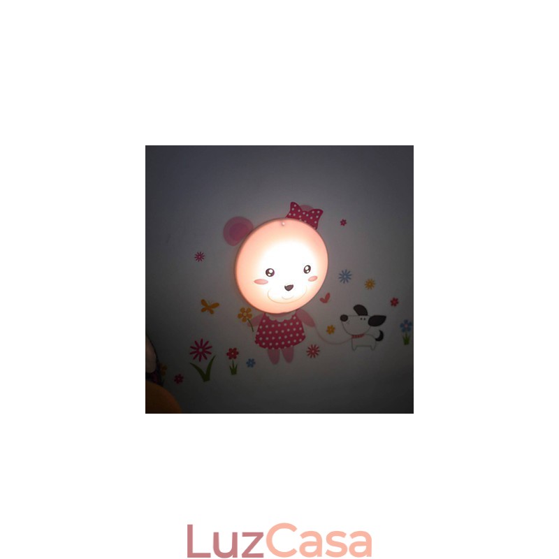 Adesivos de parede urso luz ativada inteligente indução elétrica smetope adorno lâmpada de parede