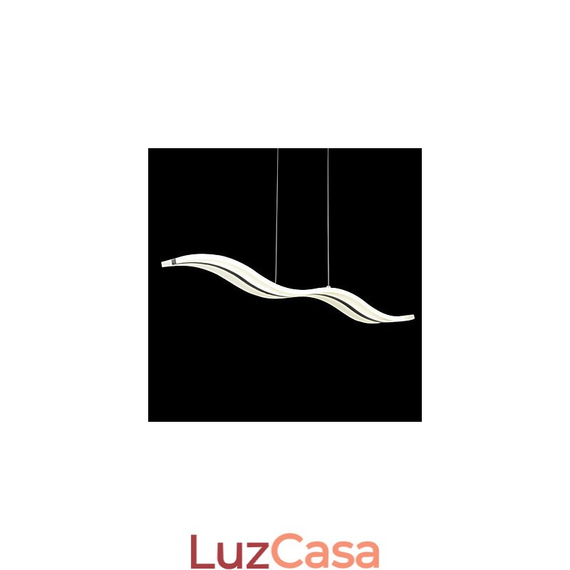 Luminária pendente moderna e contemporânea cromada