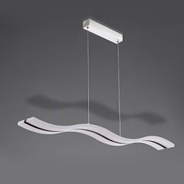 Luminária pendente moderna e contemporânea cromada