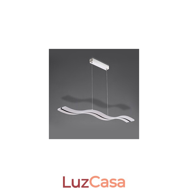 Luminária pendente moderna e contemporânea cromada