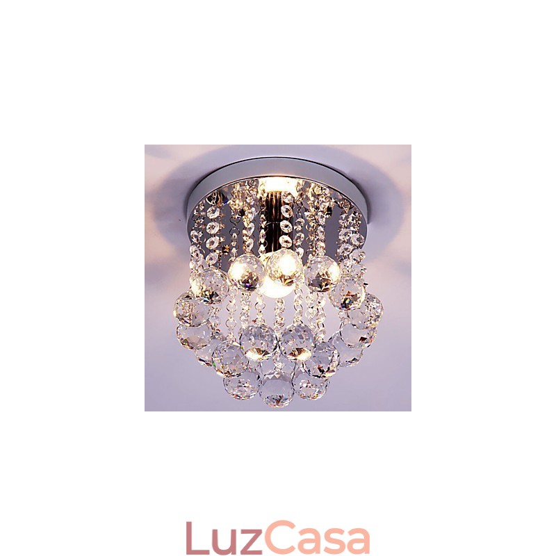 Lustre moderno estilo mini cristal K9 de montagem embutida