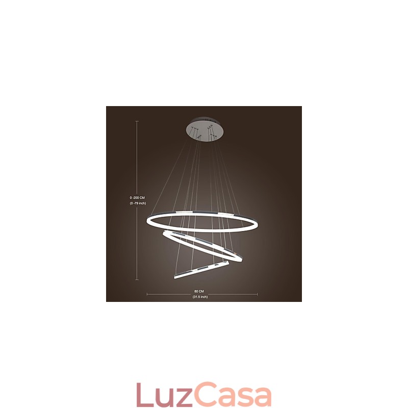Luminária pendente de metal galvanizado estilo mini contemporâneo moderno de 70 W