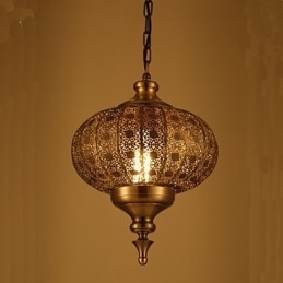 Lustre retrô de ferro vazado do sudeste asiático