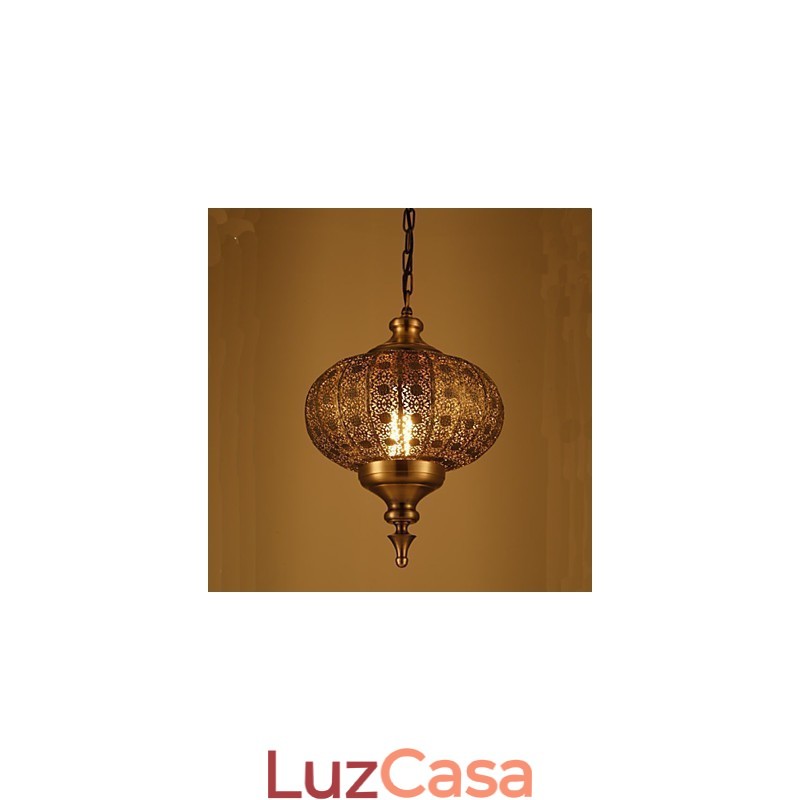 Lustre retrô de ferro vazado do sudeste asiático