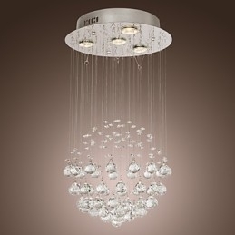 Lustre de luxo moderno cristal 4 luzes