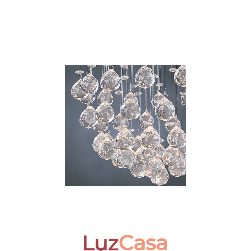 Lustre de luxo moderno cristal 4 luzes