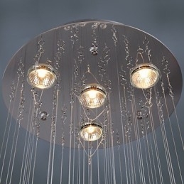 Lustre de luxo moderno cristal 4 luzes
