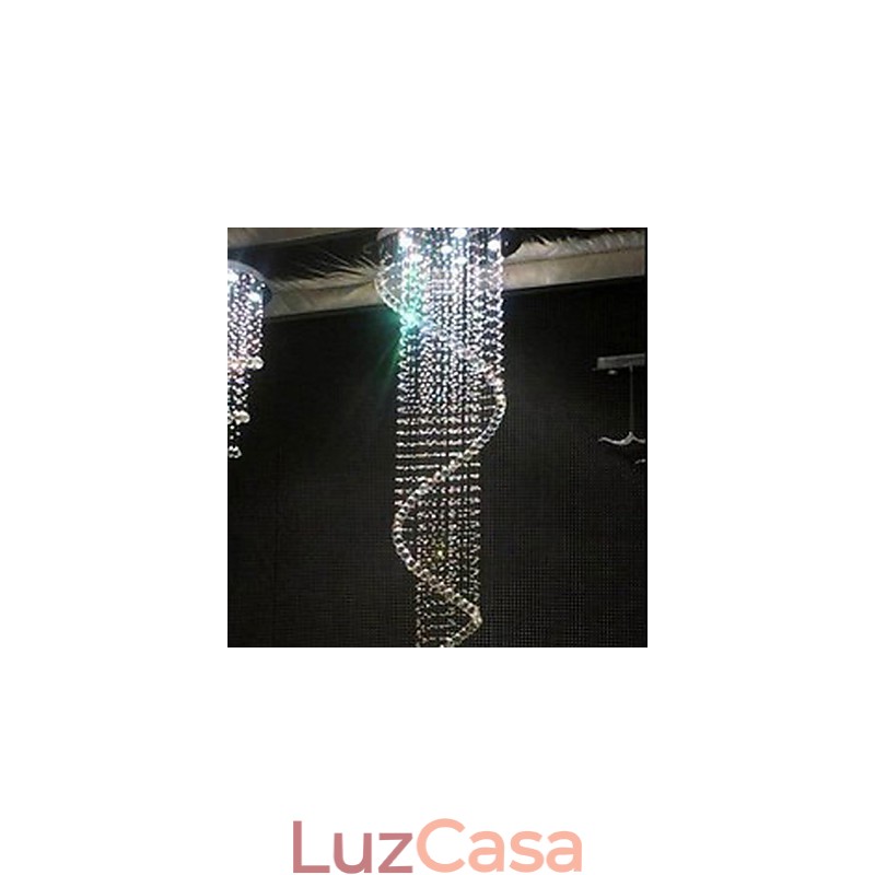 Lustre de Cristal Luxo Moderno 4 Luzes
