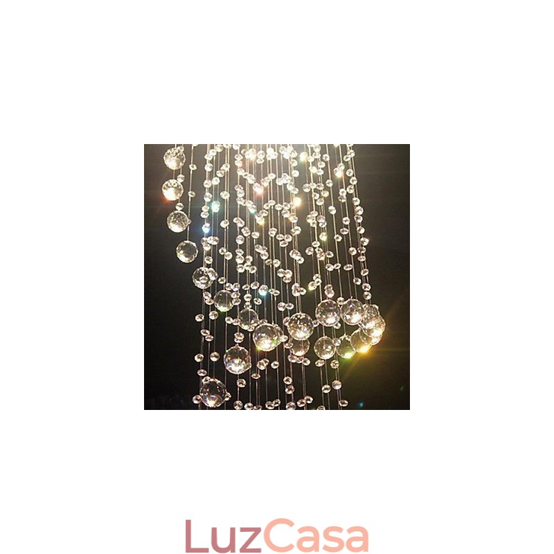 Lustre de Cristal Luxo Moderno 4 Luzes